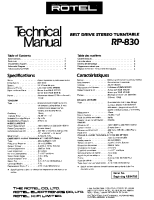 Rotel RP-830 - Technical manual 